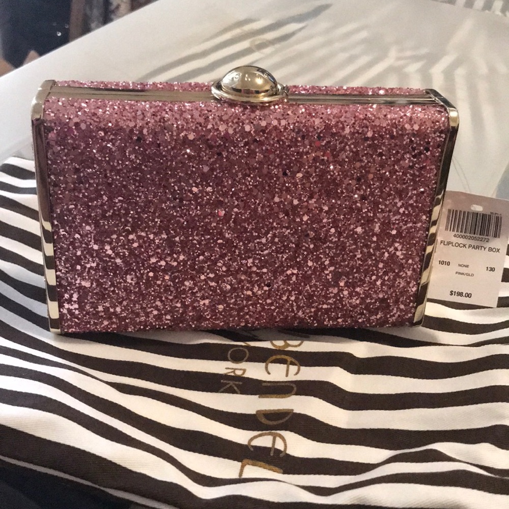Henri Bendel Fliplock Party Box-Pink/Gold